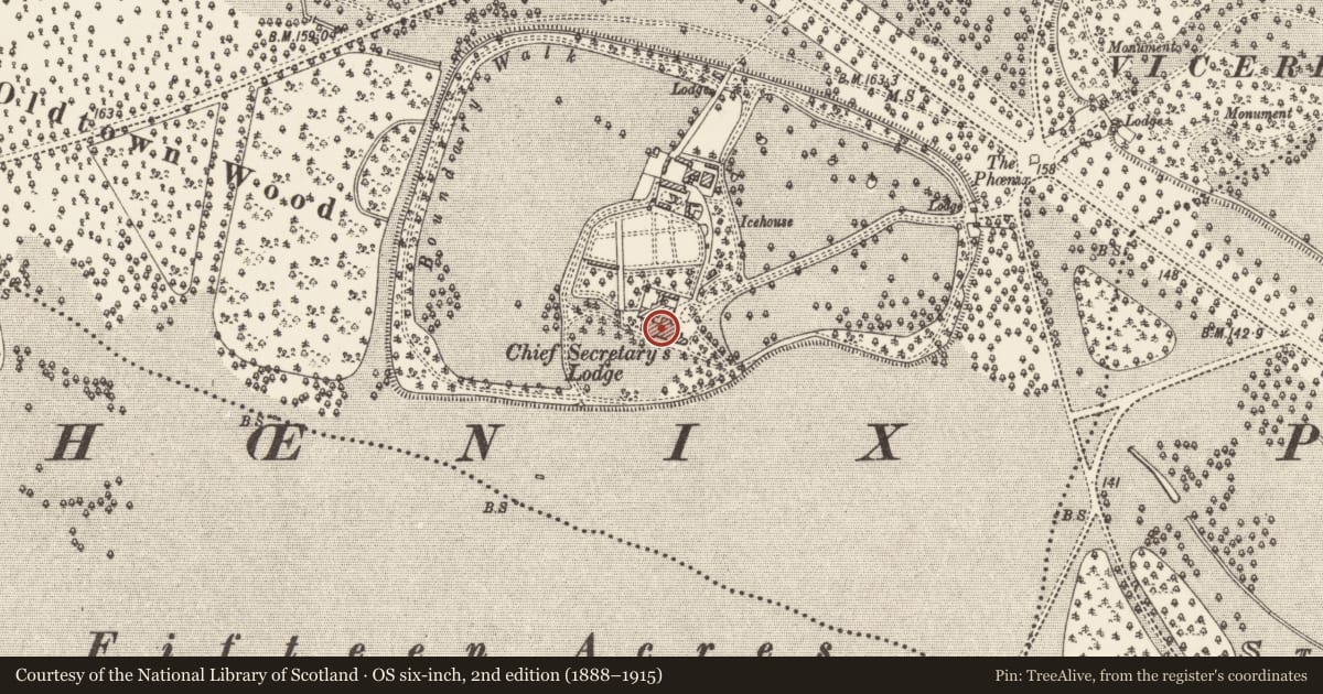 Ordnance Survey six-inch map, 2nd edition (1888–1915) covering the location of House - 17th/18th century, County Dublin, with a pin at the register's coordinates
