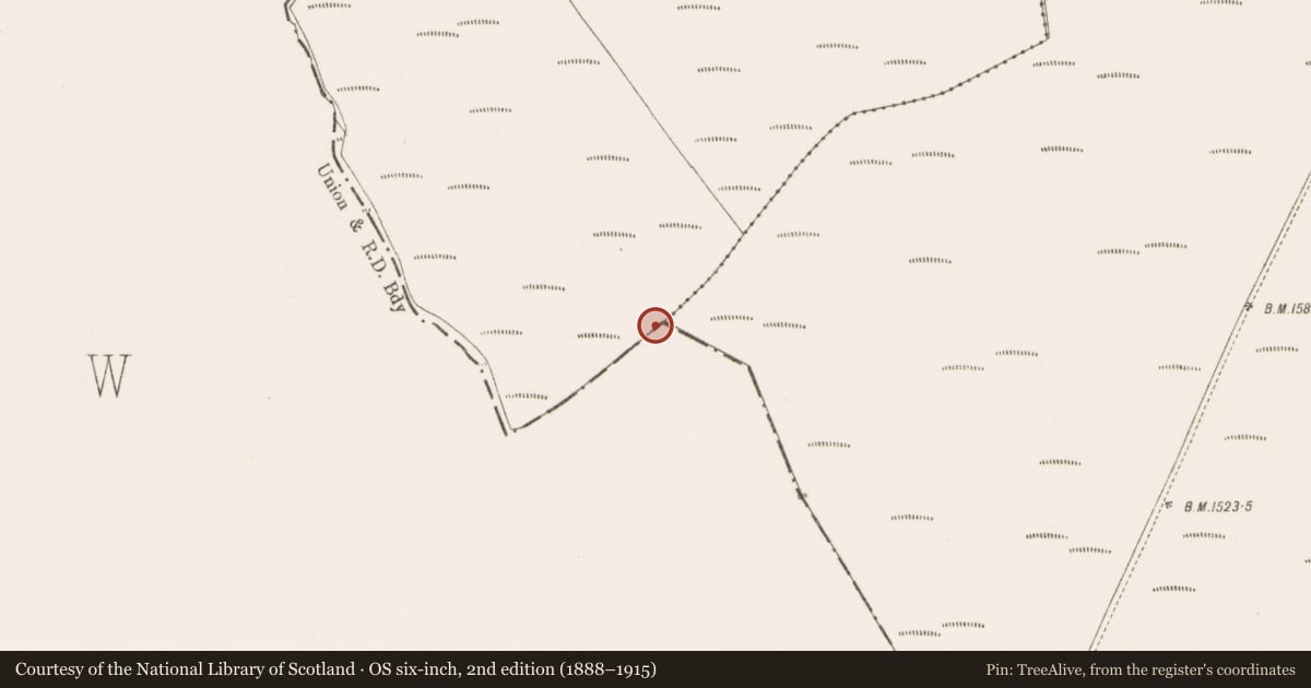 Ordnance Survey six-inch map, 2nd edition (1888–1915) covering the location of Quarry, Aghfarrell, Ballinascorney Upper, County Dublin, with a pin at the register's coordinates