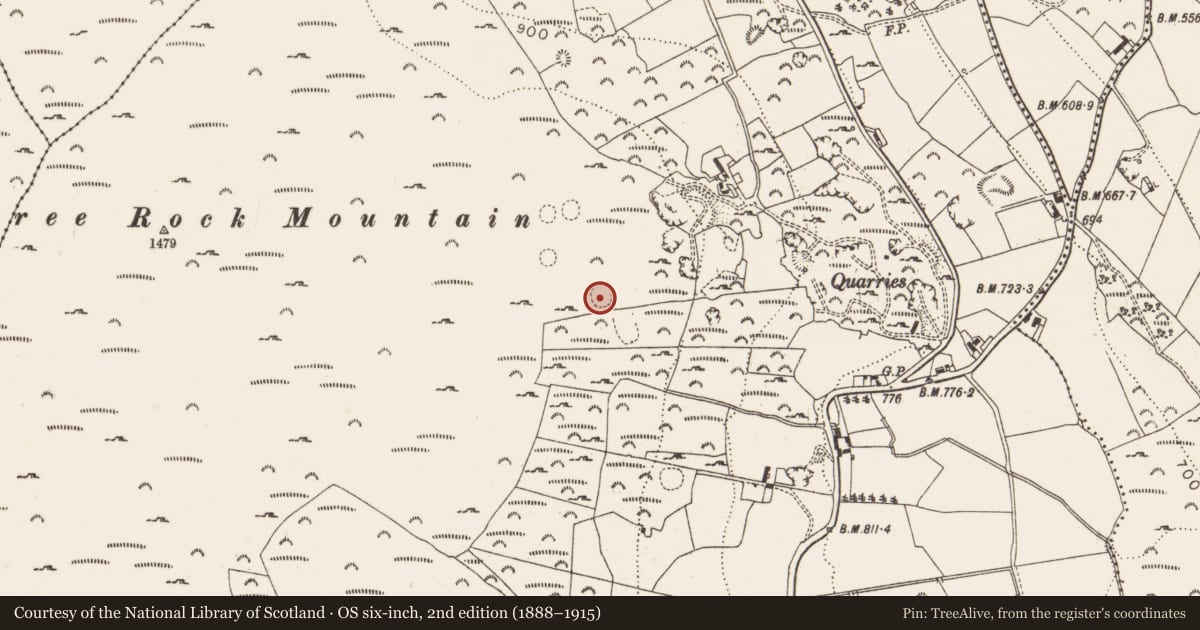 Ordnance Survey six-inch map, 2nd edition (1888–1915) covering the location of Ringfort - unclassified, Ballyedmonduff, County Dublin, with a pin at the register's coordinates