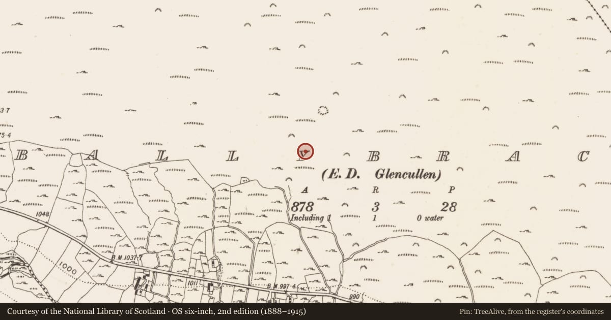 Ordnance Survey six-inch map, 2nd edition (1888–1915) covering the location of Enclosure, Ballybrack, County Dublin, with a pin at the register's coordinates