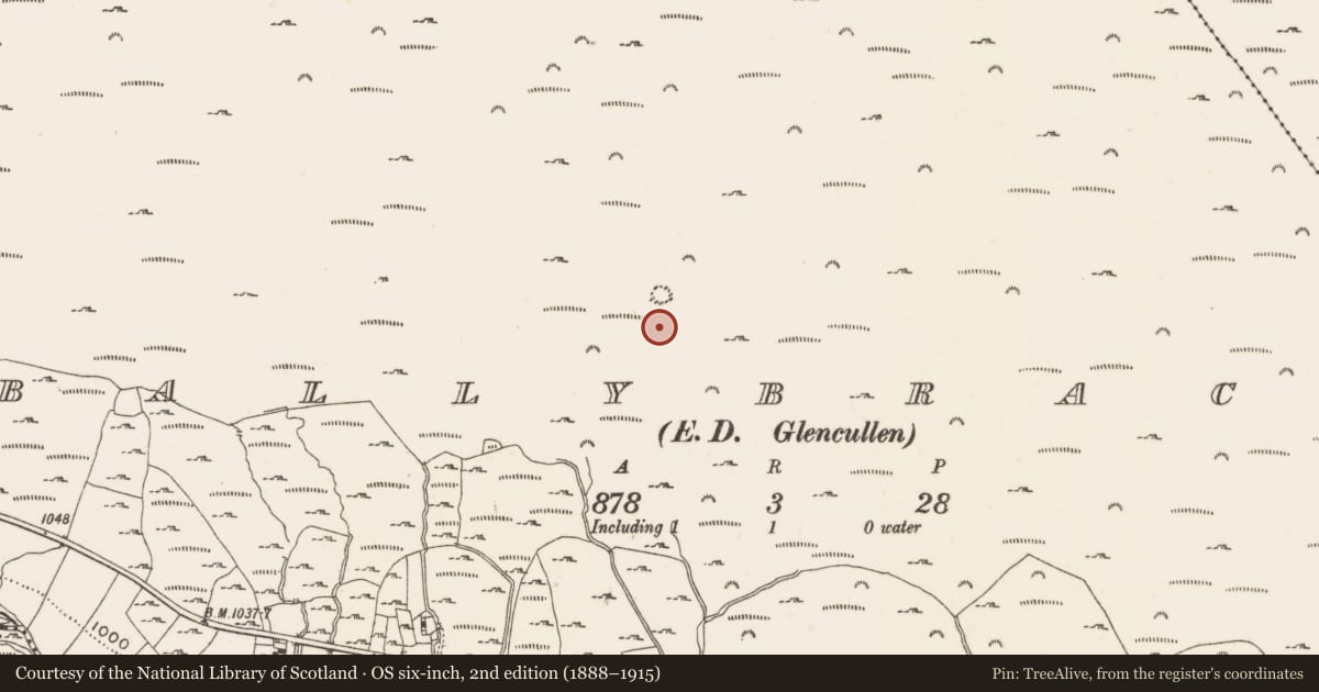 Ordnance Survey six-inch map, 2nd edition (1888–1915) covering the location of Enclosure, Ballybrack, County Dublin, with a pin at the register's coordinates
