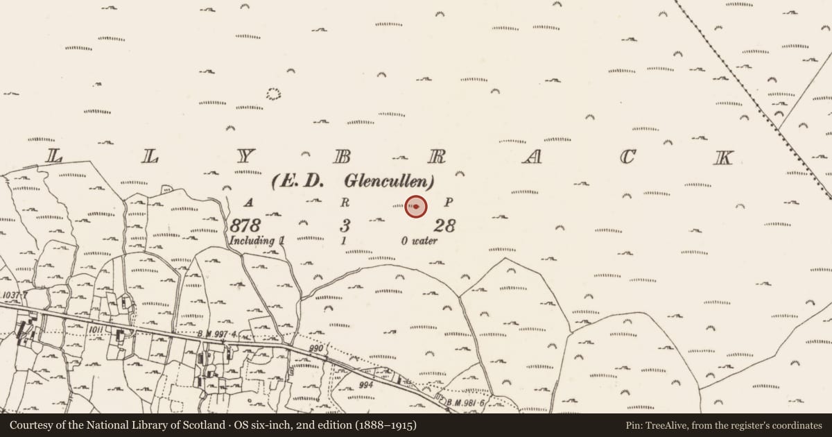 Ordnance Survey six-inch map, 2nd edition (1888–1915) covering the location of Enclosure, Ballybrack, County Dublin, with a pin at the register's coordinates