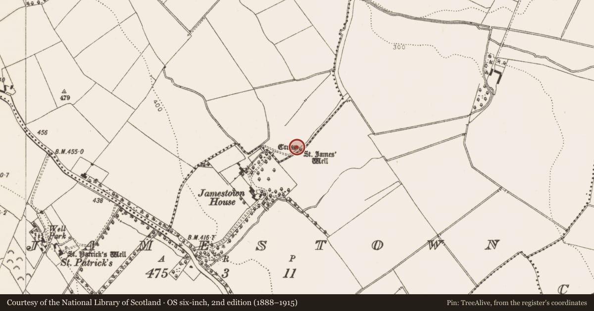 Ordnance Survey six-inch map, 2nd edition (1888–1915) covering the location of Graveyard, Kilgobbin, County Dublin, with a pin at the register's coordinates