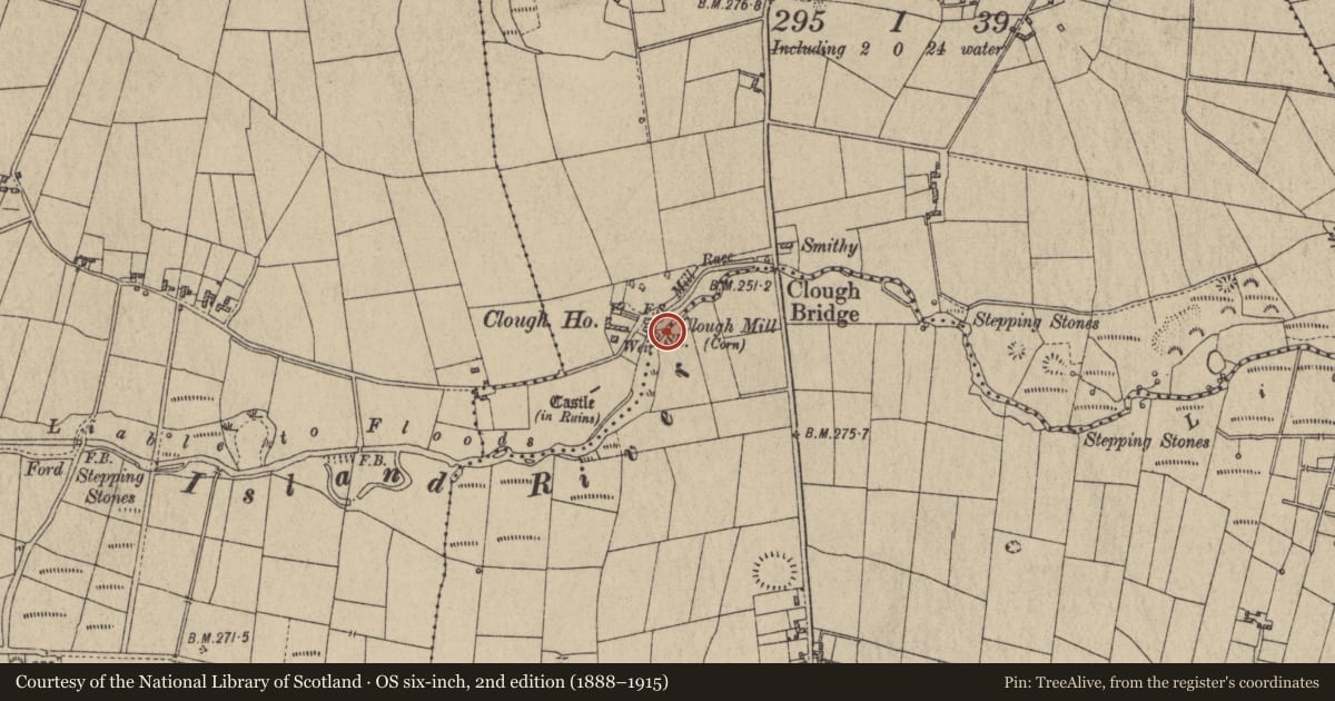 Ordnance Survey six-inch map, 2nd edition (1888–1915) covering the location of Water mill - vertical-wheeled, Knockanarra, County Galway, with a pin at the register's coordinates