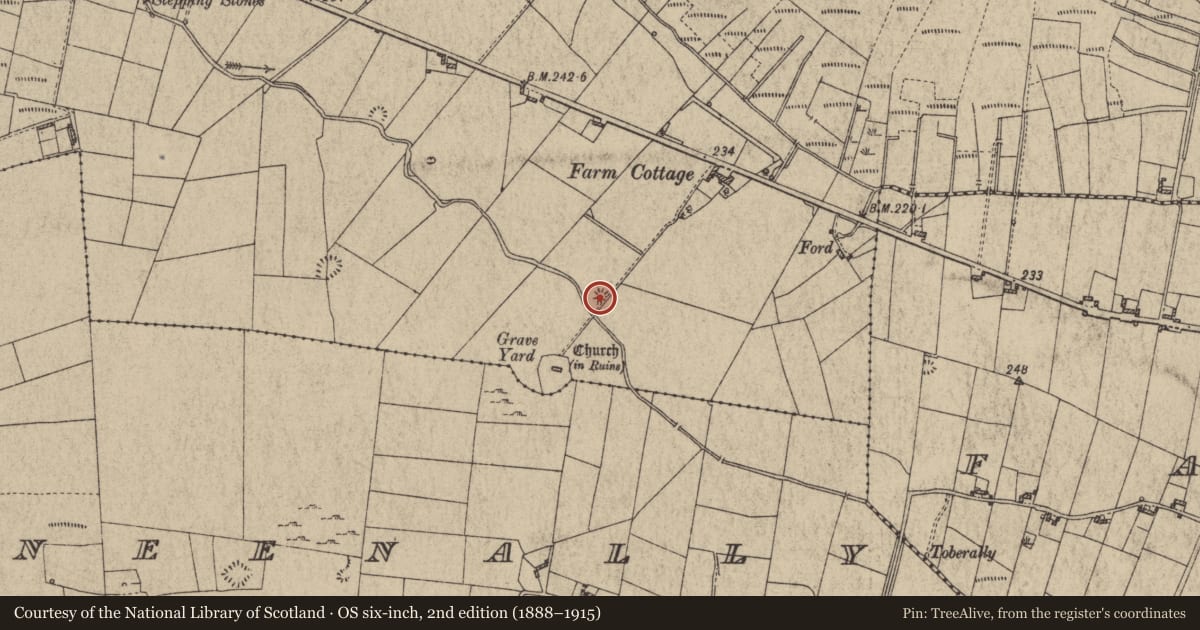 Ordnance Survey six-inch map, 2nd edition (1888–1915) covering the location of House - indeterminate date, Moorfield, County Galway, with a pin at the register's coordinates