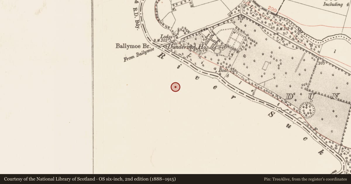 Ordnance Survey six-inch map, 2nd edition (1888–1915) covering the location of House - 18th/19th century, Durrow, County Galway, with a pin at the register's coordinates