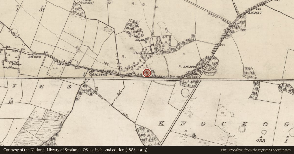 Ordnance Survey six-inch map, 2nd edition (1888–1915) covering the location of Ringfort - unclassified, Lisnageeragh (ED Ballymoe), County Galway, with a pin at the register's coordinates