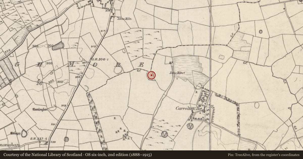 Ordnance Survey six-inch map, 2nd edition (1888–1915) covering the location of Enclosure, Beagh, Flaskagh More, County Galway, with a pin at the register's coordinates