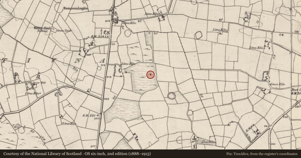 Ordnance Survey six-inch map, 2nd edition (1888–1915) covering the location of Ringfort - rath, Knockaunbrack, County Galway, with a pin at the register's coordinates