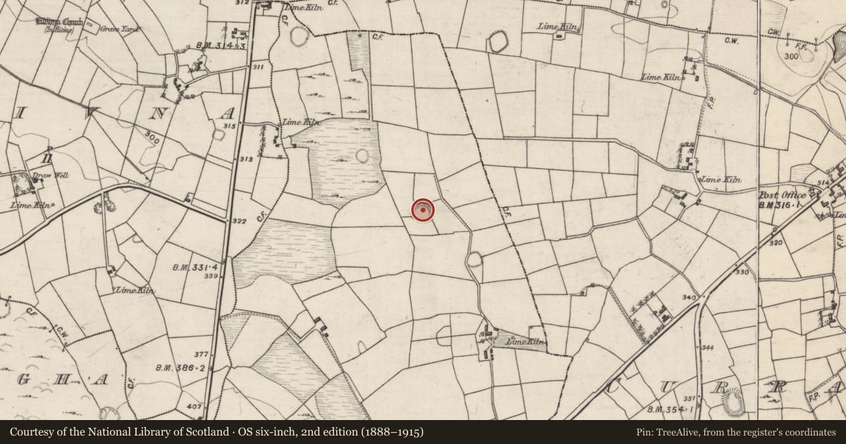 Ordnance Survey six-inch map, 2nd edition (1888–1915) covering the location of Ringfort - unclassified, Knockaunbrack, County Galway, with a pin at the register's coordinates
