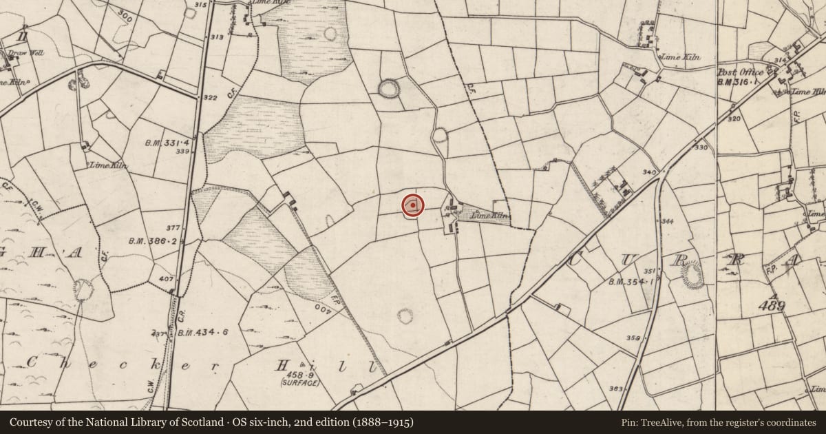 Ordnance Survey six-inch map, 2nd edition (1888–1915) covering the location of Enclosure, Knockaunbrack, County Galway, with a pin at the register's coordinates