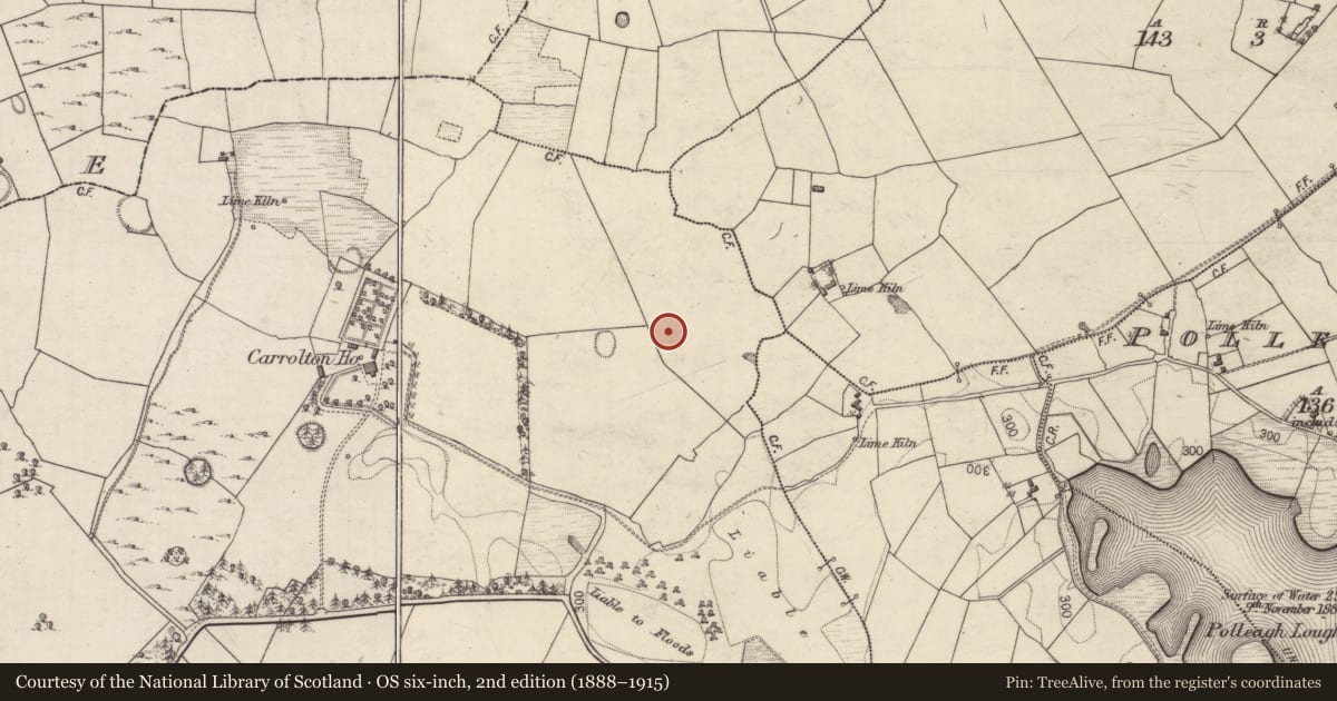 Ordnance Survey six-inch map, 2nd edition (1888–1915) covering the location of Ringfort - unclassified, Beagh, County Galway, with a pin at the register's coordinates