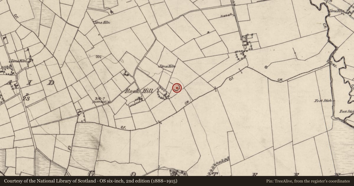 Ordnance Survey six-inch map, 2nd edition (1888–1915) covering the location of Ringfort - rath, Castletogher, County Galway, with a pin at the register's coordinates