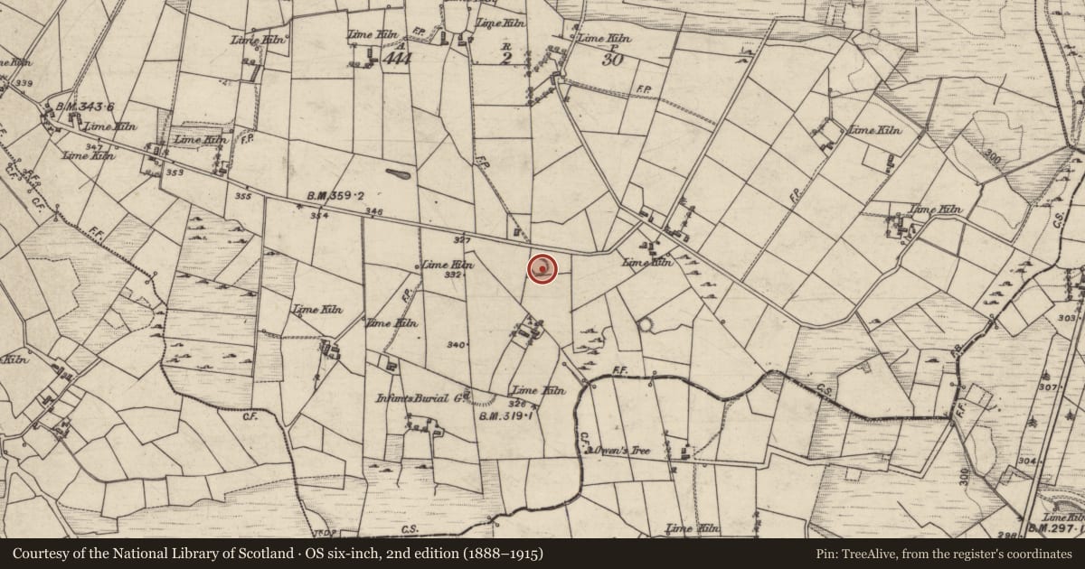 Ordnance Survey six-inch map, 2nd edition (1888–1915) covering the location of Enclosure, Kilmore, County Galway, with a pin at the register's coordinates
