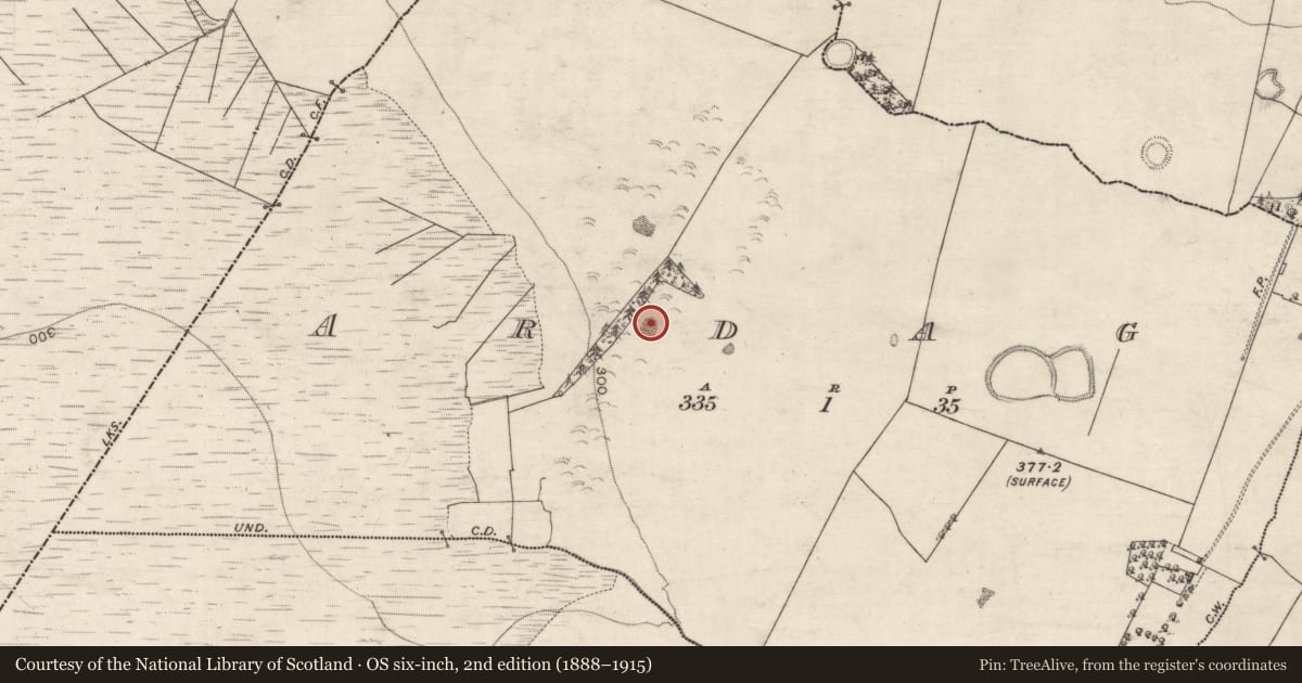 Ordnance Survey six-inch map, 2nd edition (1888–1915) covering the location of Quarry, Ardagh, County Galway, with a pin at the register's coordinates