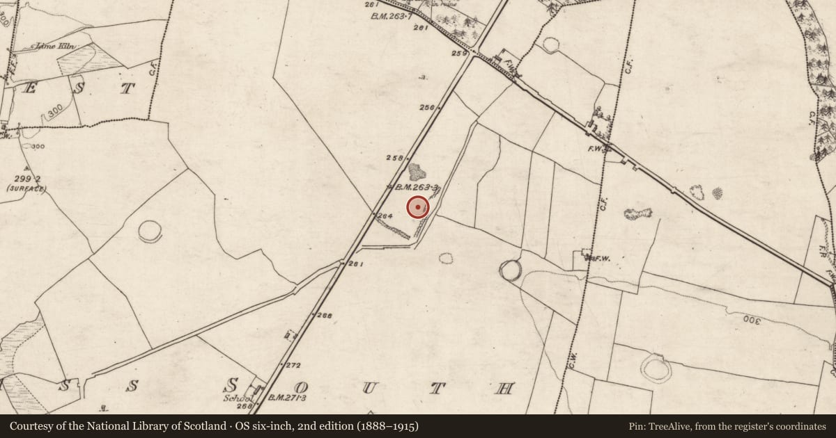 Ordnance Survey six-inch map, 2nd edition (1888–1915) covering the location of Earthwork, Ballyglass South, County Galway, with a pin at the register's coordinates