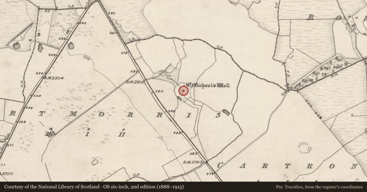 Ordnance Survey six-inch map, 2nd edition (1888–1915) covering the location of Ecclesiastical enclosure, Gortmorris, County Galway, with a pin at the register's coordinates