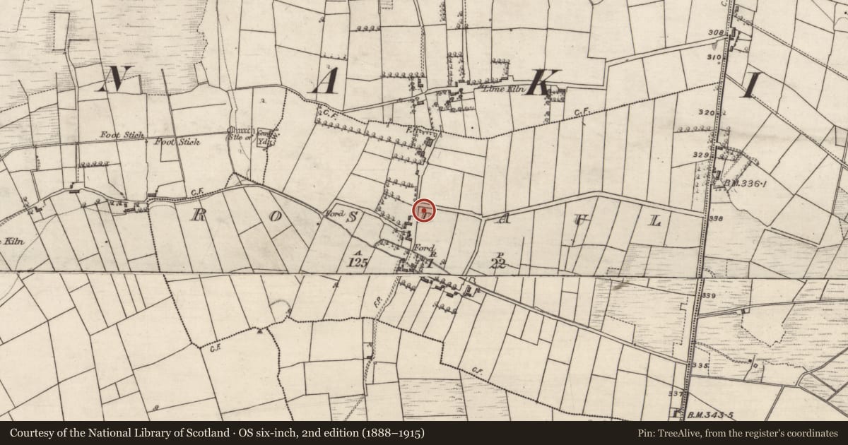 Ordnance Survey six-inch map, 2nd edition (1888–1915) covering the location of House - 18th/19th century, Rosdaul, County Galway, with a pin at the register's coordinates