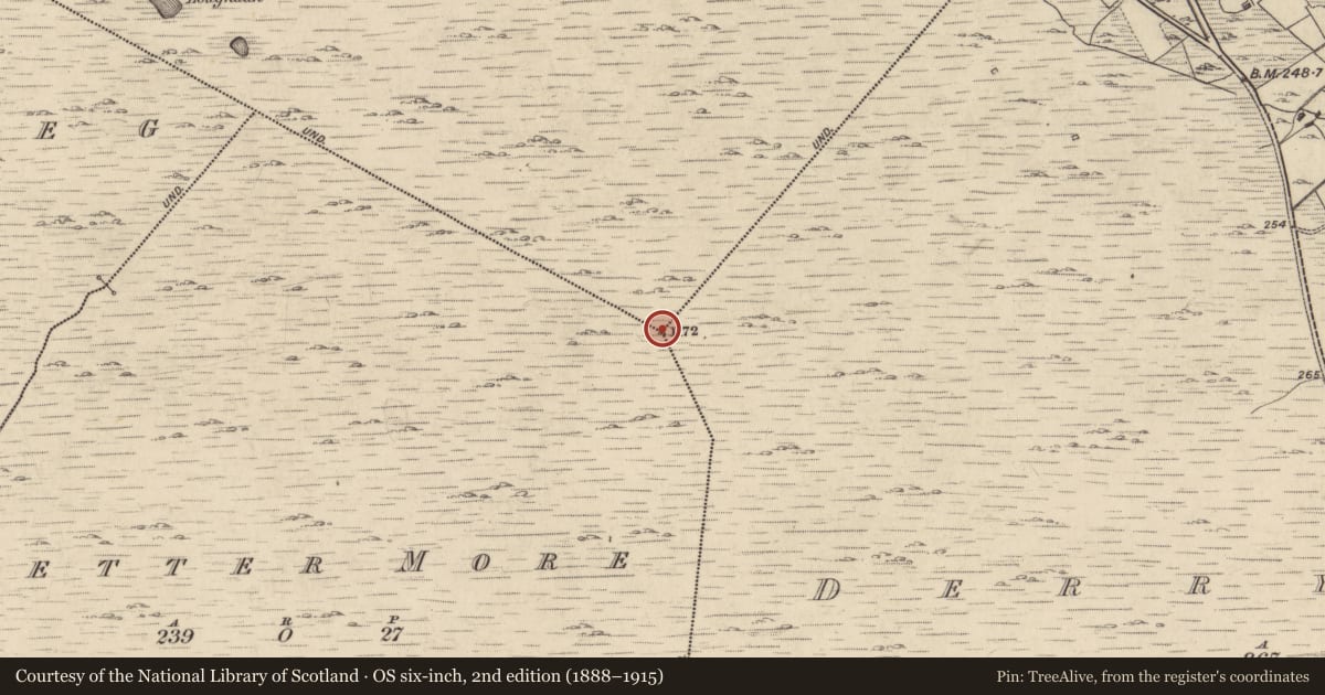 Ordnance Survey six-inch map, 2nd edition (1888–1915) covering the location of Cairn - unclassified, County Galway, with a pin at the register's coordinates