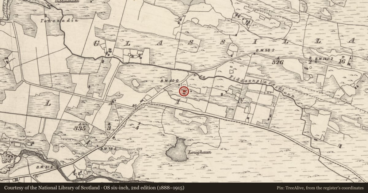 Ordnance Survey six-inch map, 2nd edition (1888–1915) covering the location of House - indeterminate date, Culfin, County Galway, with a pin at the register's coordinates