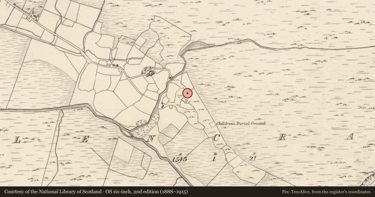 Ordnance Survey six-inch map, 2nd edition (1888–1915) covering the location of Megalithic tomb - wedge tomb, Glencraff, County Galway, with a pin at the register's coordinates