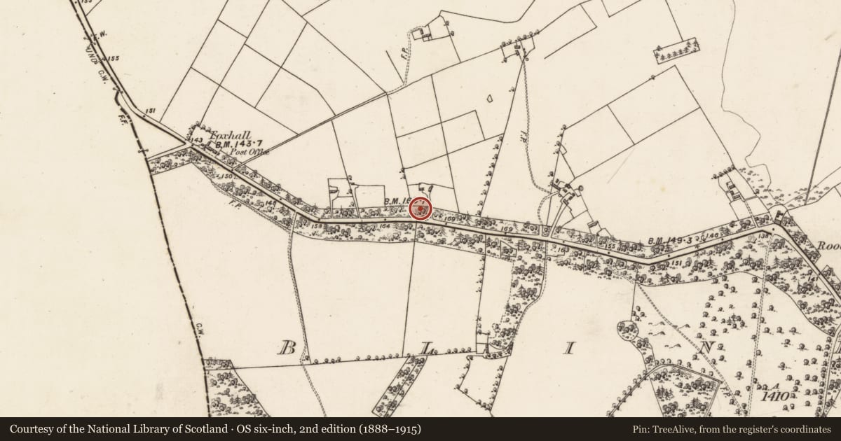 Ordnance Survey six-inch map, 2nd edition (1888–1915) covering the location of Enclosure, Blindwell, County Galway, with a pin at the register's coordinates