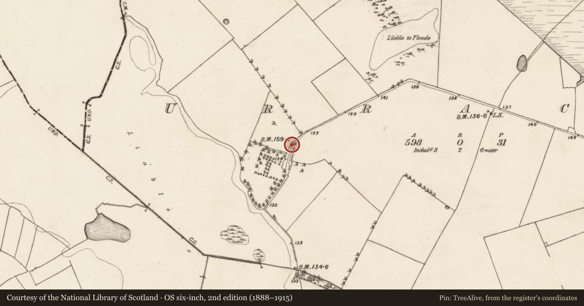 Ordnance Survey six-inch map, 2nd edition (1888–1915) covering the location of House - 18th/19th century, Urracly, County Galway, with a pin at the register's coordinates