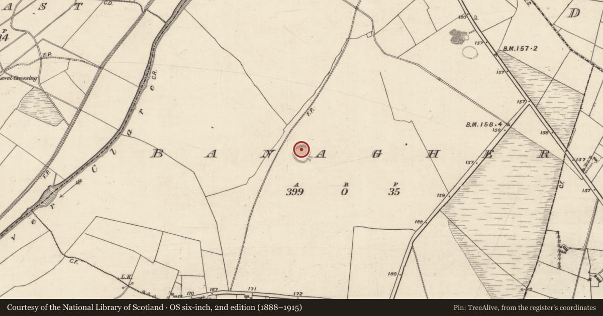 Ordnance Survey six-inch map, 2nd edition (1888–1915) covering the location of Souterrain, Banagher, County Galway, with a pin at the register's coordinates