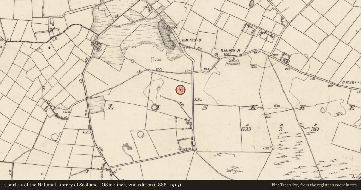 Ordnance Survey six-inch map, 2nd edition (1888–1915) covering the location of Quarry, Liskeevy, County Galway, with a pin at the register's coordinates