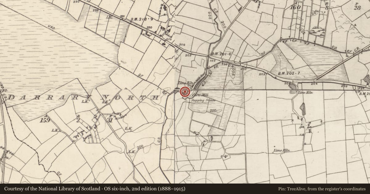 Ordnance Survey six-inch map, 2nd edition (1888–1915) covering the location of Mill - unclassified, Garrafrauns, County Galway, with a pin at the register's coordinates