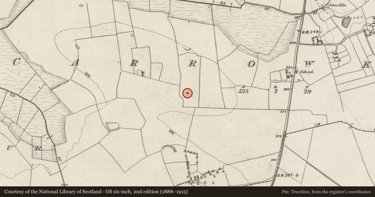 Ordnance Survey six-inch map, 2nd edition (1888–1915) covering the location of Enclosure, Carrowkeel, County Galway, with a pin at the register's coordinates