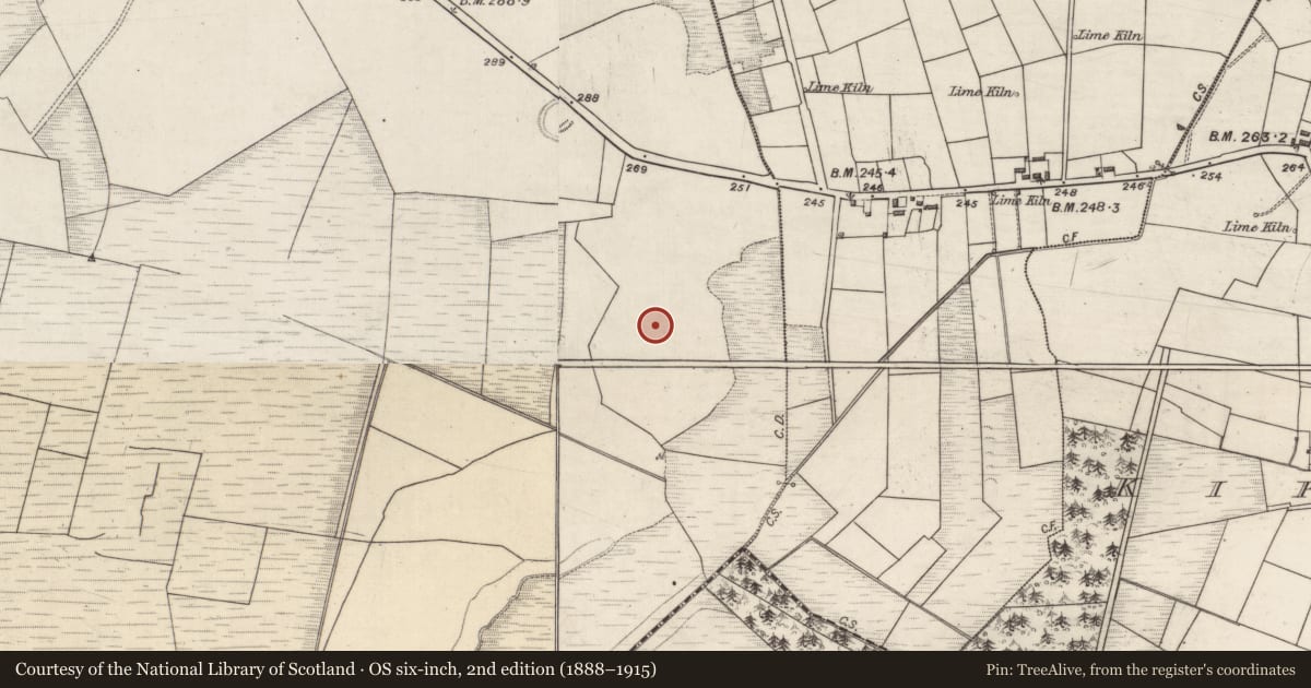 Ordnance Survey six-inch map, 2nd edition (1888–1915) covering the location of Enclosure, Killavoher, County Galway, with a pin at the register's coordinates