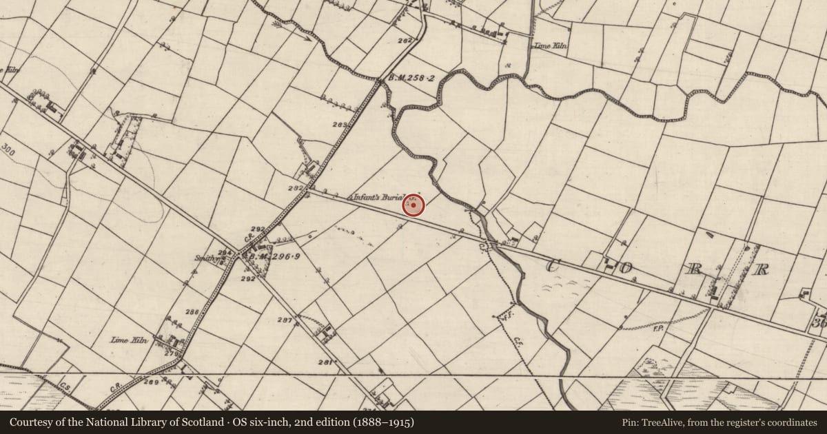 Ordnance Survey six-inch map, 2nd edition (1888–1915) covering the location of Children's burial ground, Cuilsallagh, County Galway, with a pin at the register's coordinates