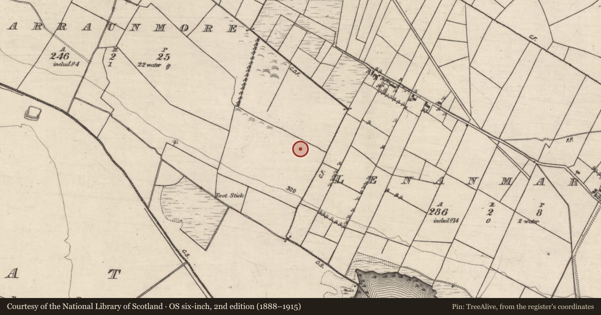 Ordnance Survey six-inch map, 2nd edition (1888–1915) covering the location of Quarry, Garraunmore, County Galway, with a pin at the register's coordinates