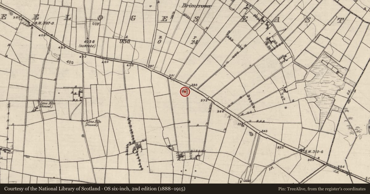 Ordnance Survey six-inch map, 2nd edition (1888–1915) covering the location of Quarry, Keeloges East, County Galway, with a pin at the register's coordinates