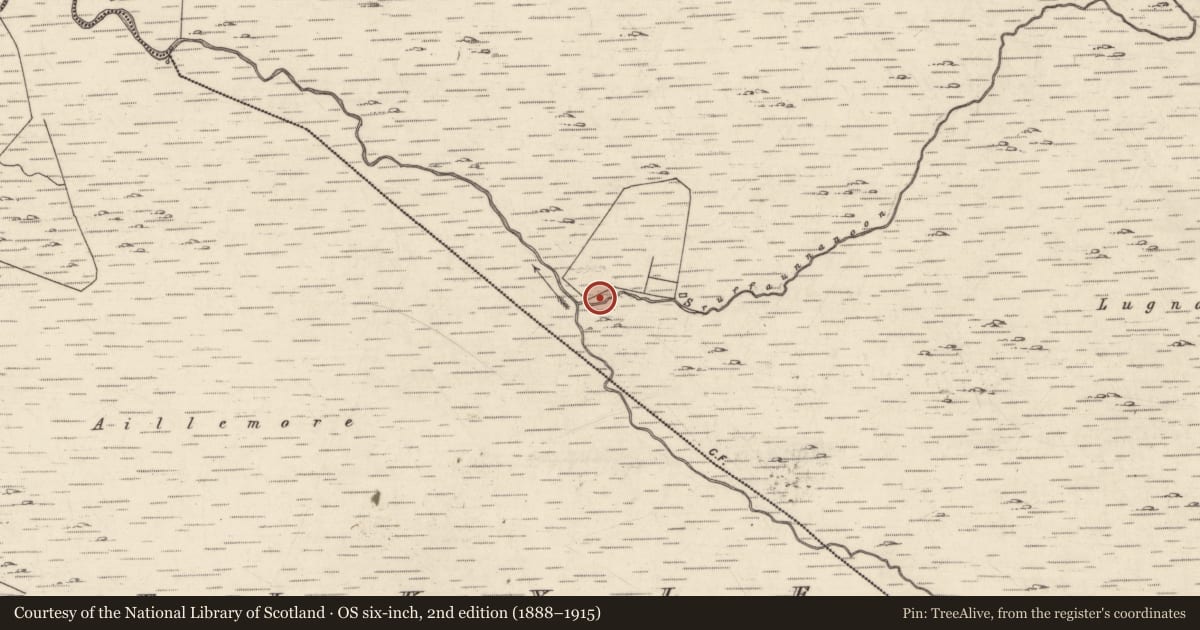 Ordnance Survey six-inch map, 2nd edition (1888–1915) covering the location of Hut site, Letterfrack, County Galway, with a pin at the register's coordinates