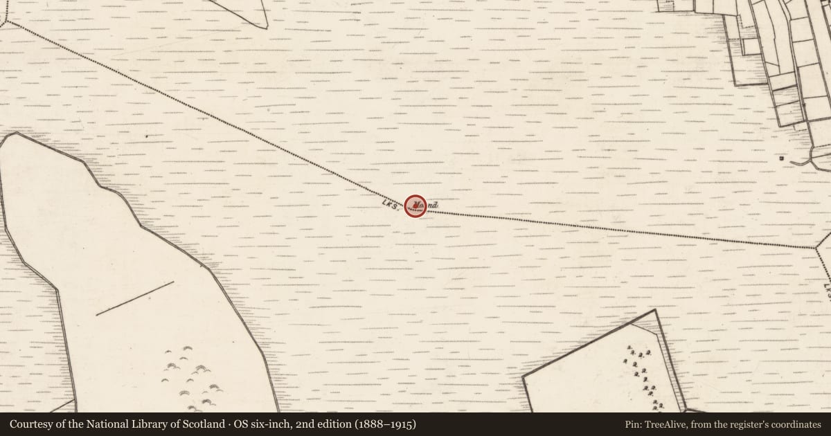 Ordnance Survey six-inch map, 2nd edition (1888–1915) covering the location of Boundary mound, Cloonbar, Cloonteen, County Galway, with a pin at the register's coordinates