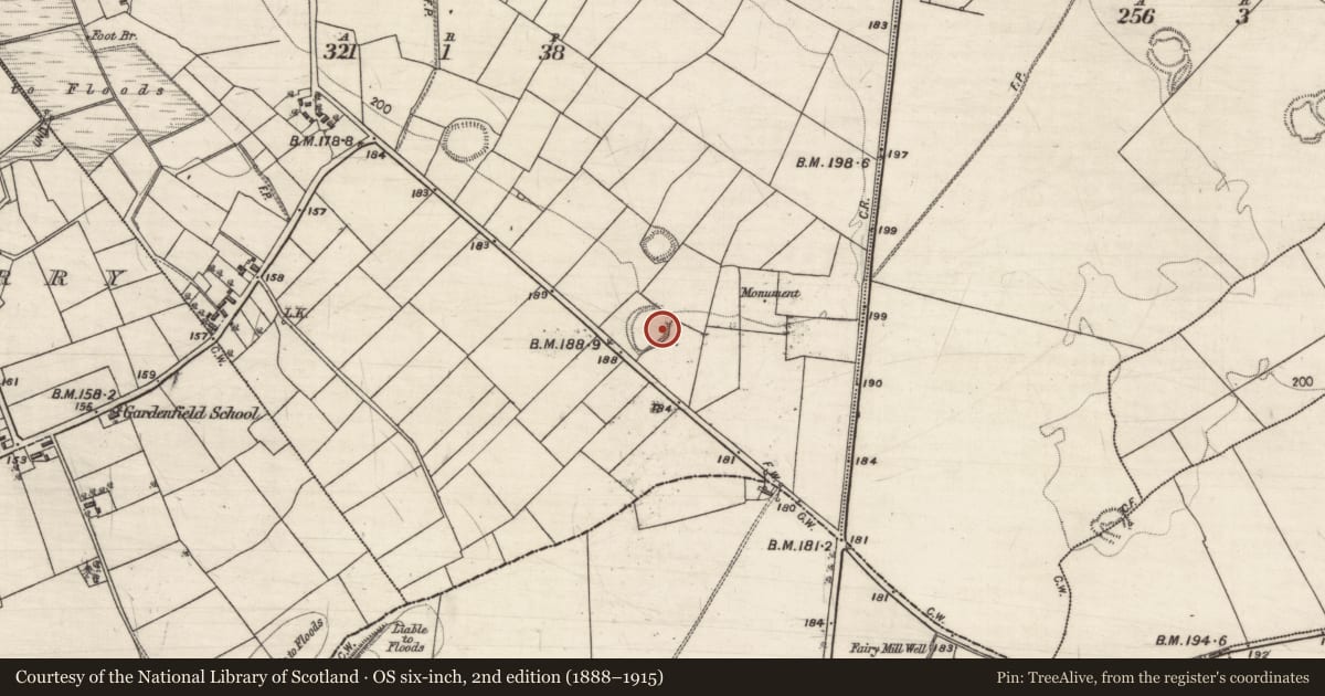 Ordnance Survey six-inch map, 2nd edition (1888–1915) covering the location of Ringfort - rath, Ballytrasna, County Galway, with a pin at the register's coordinates