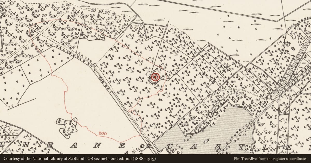 Ordnance Survey six-inch map, 2nd edition (1888–1915) covering the location of Ringfort - rath, Aghrane Or Castlekelly, County Galway, with a pin at the register's coordinates