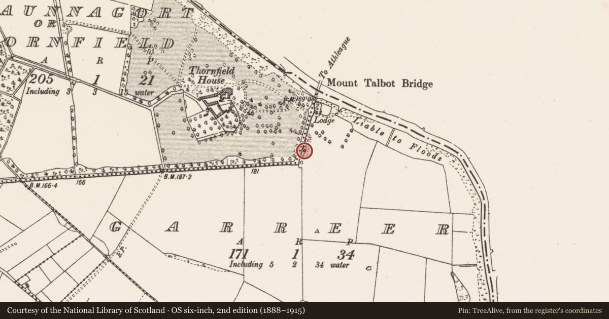 Ordnance Survey six-inch map, 2nd edition (1888–1915) covering the location of Quarry, Garreer, County Galway, with a pin at the register's coordinates
