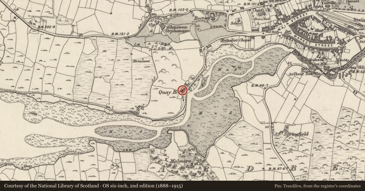 Ordnance Survey six-inch map, 2nd edition (1888–1915) covering the location of Religious house - unclassified, Clifden, County Galway, with a pin at the register's coordinates