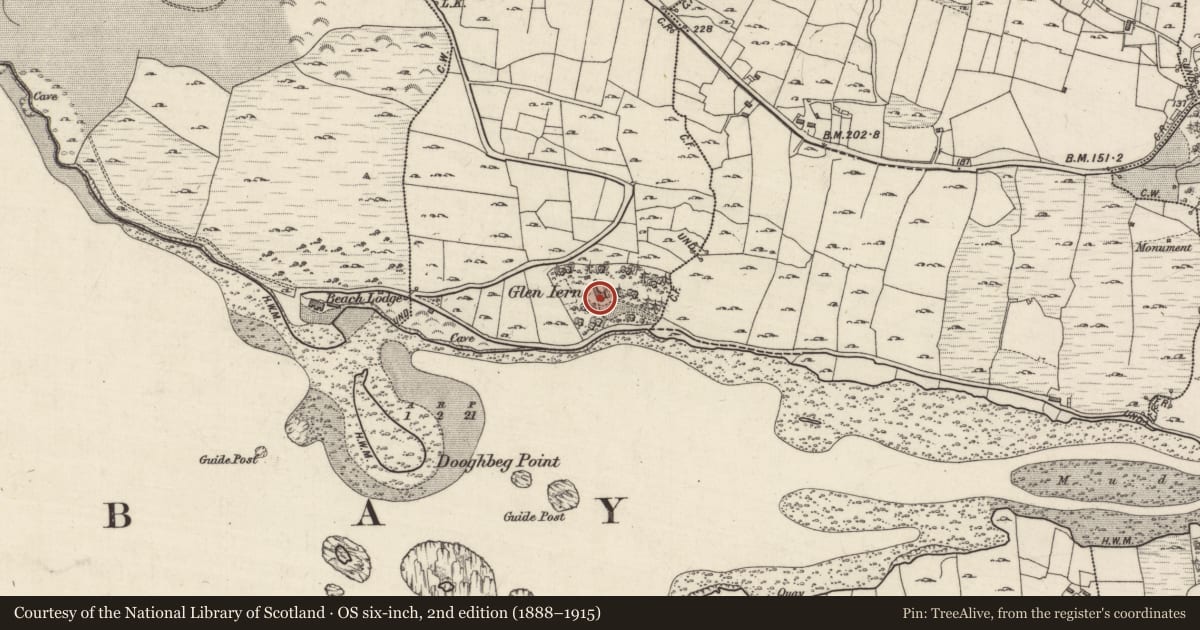 Ordnance Survey six-inch map, 2nd edition (1888–1915) covering the location of Country house, Fakeeragh, County Galway, with a pin at the register's coordinates