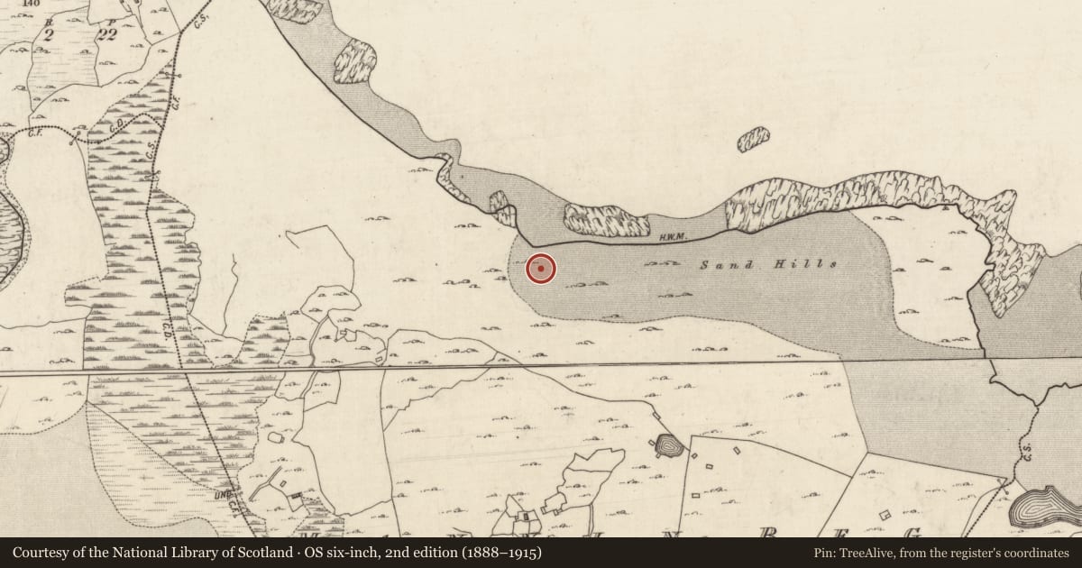 Ordnance Survey six-inch map, 2nd edition (1888–1915) covering the location of Midden, Mannin Beg, County Galway, with a pin at the register's coordinates