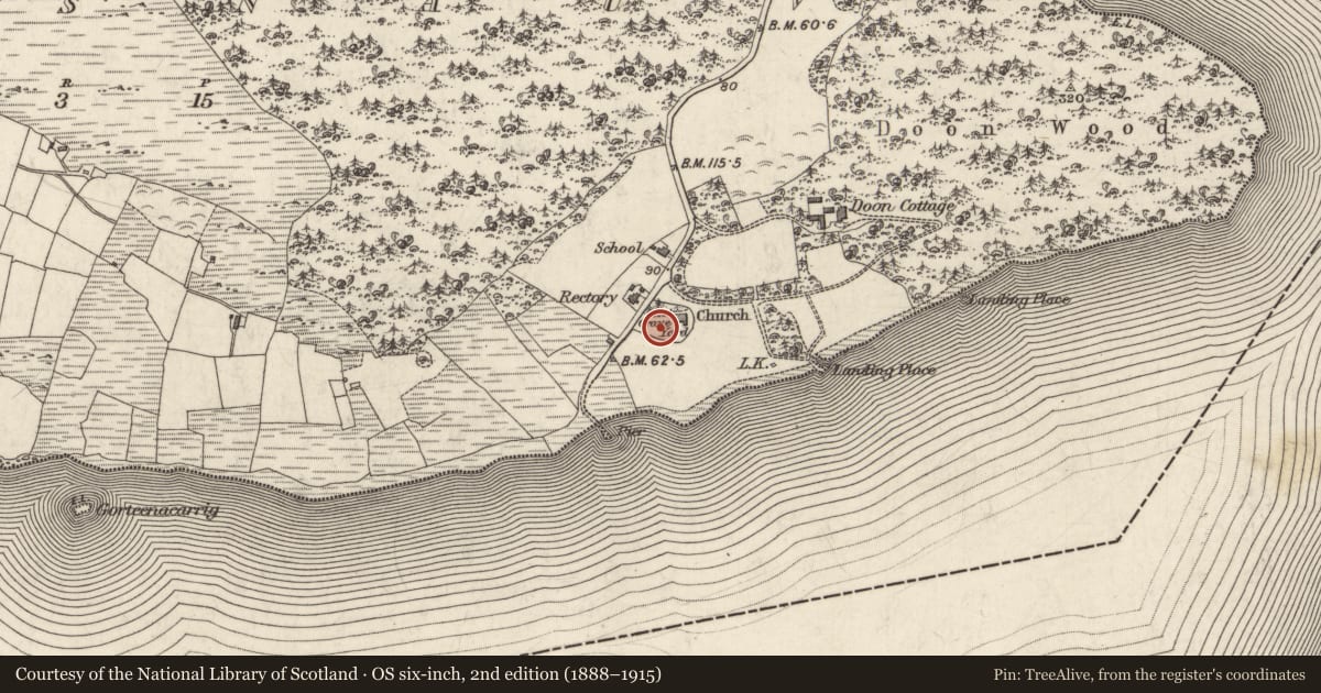 Ordnance Survey six-inch map, 2nd edition (1888–1915) covering the location of Graveyard, Droim Snámha, County Galway, with a pin at the register's coordinates