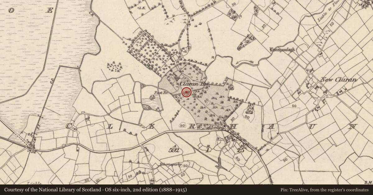 Ordnance Survey six-inch map, 2nd edition (1888–1915) covering the location of Water mill - unclassified, Clerhaun, County Galway, with a pin at the register's coordinates