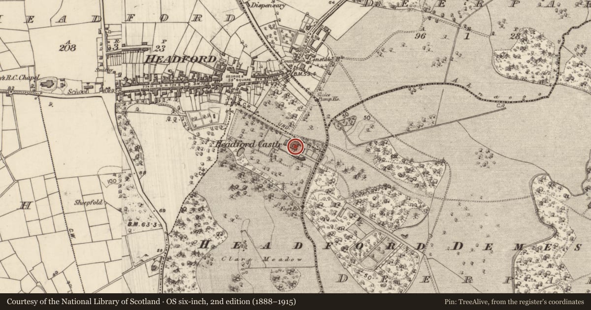 Ordnance Survey six-inch map, 2nd edition (1888–1915) covering the location of Country house, Balrickard, County Galway, with a pin at the register's coordinates