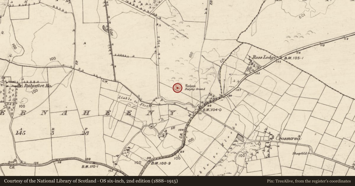 Ordnance Survey six-inch map, 2nd edition (1888–1915) covering the location of Enclosure, Gortarica, County Galway, with a pin at the register's coordinates
