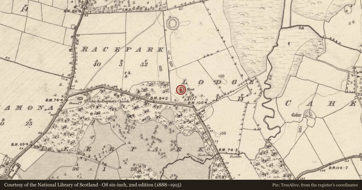 Ordnance Survey six-inch map, 2nd edition (1888–1915) covering the location of Cist, Lodge, County Galway, with a pin at the register's coordinates