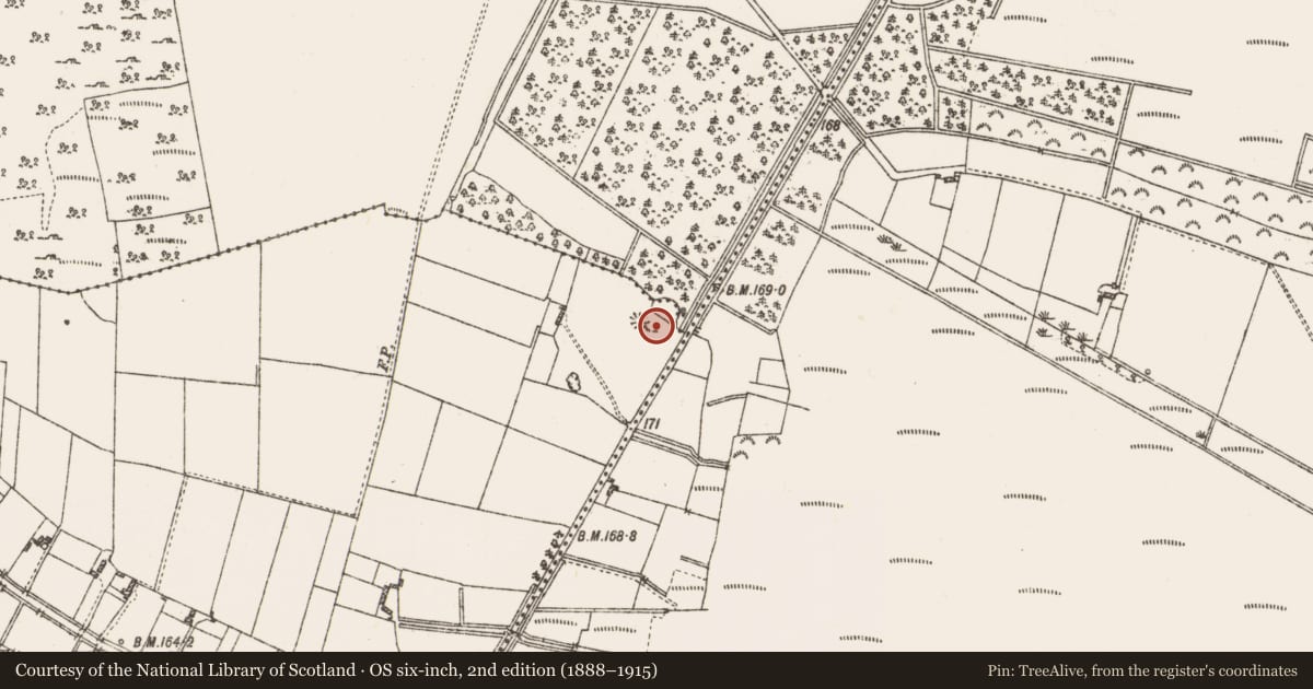 Ordnance Survey six-inch map, 2nd edition (1888–1915) covering the location of Well, Caltraghduff, County Galway, with a pin at the register's coordinates
