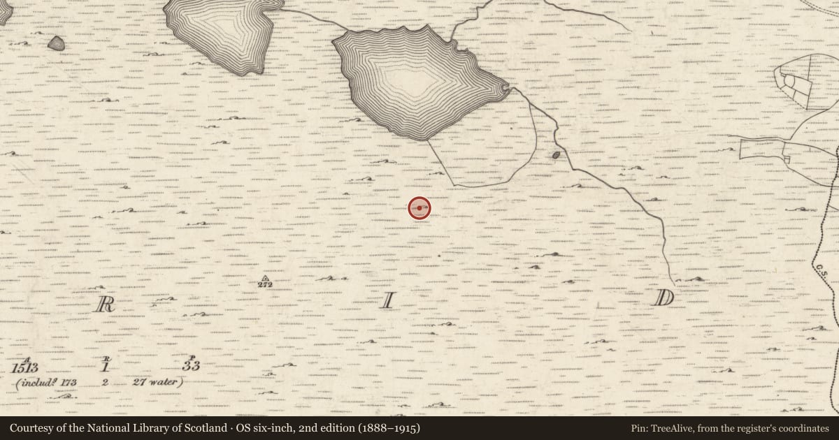 Ordnance Survey six-inch map, 2nd edition (1888–1915) covering the location of House - indeterminate date, Úraid, County Galway, with a pin at the register's coordinates
